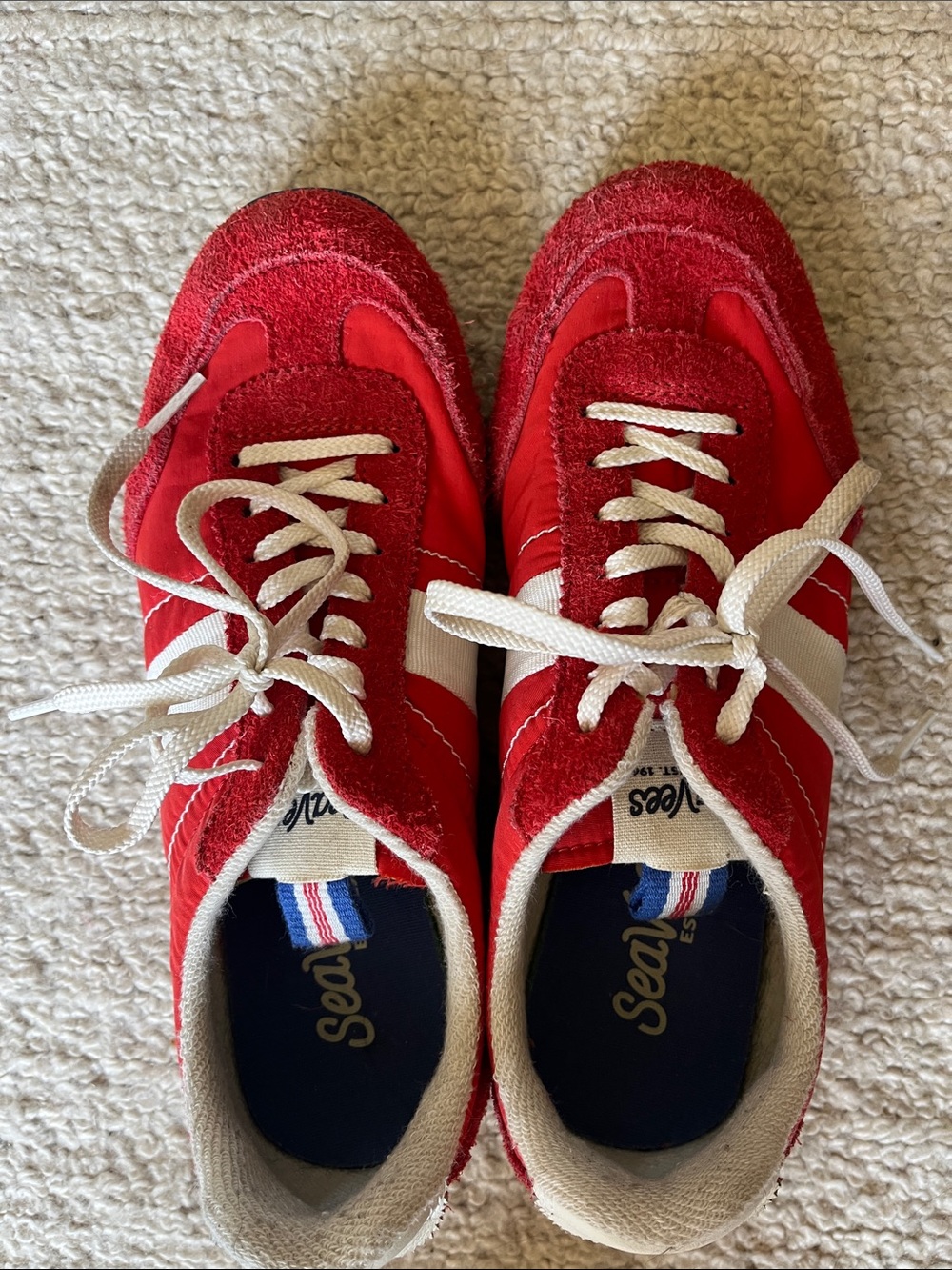 Seevees Red Suede & Canvas Parsons Track Shoe